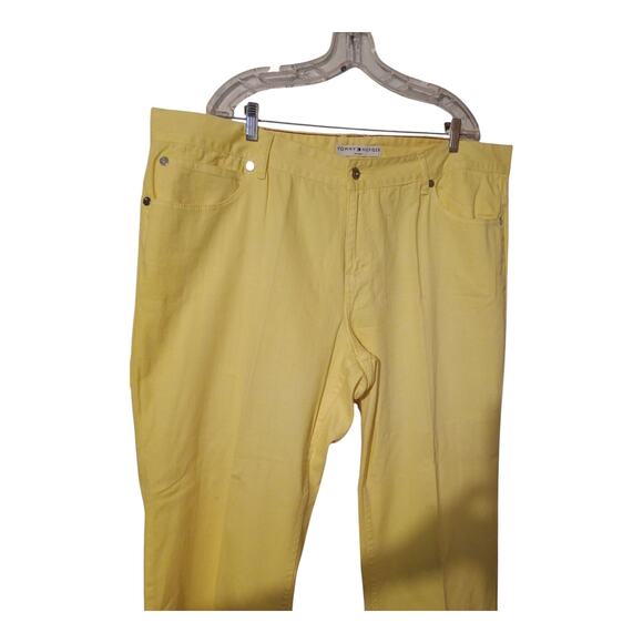 TOMMY HILFIGER Hipster Boot Yellow Cotton Vintage Wide Leg Women's Jeans Size 22 - Picture 3 of 9